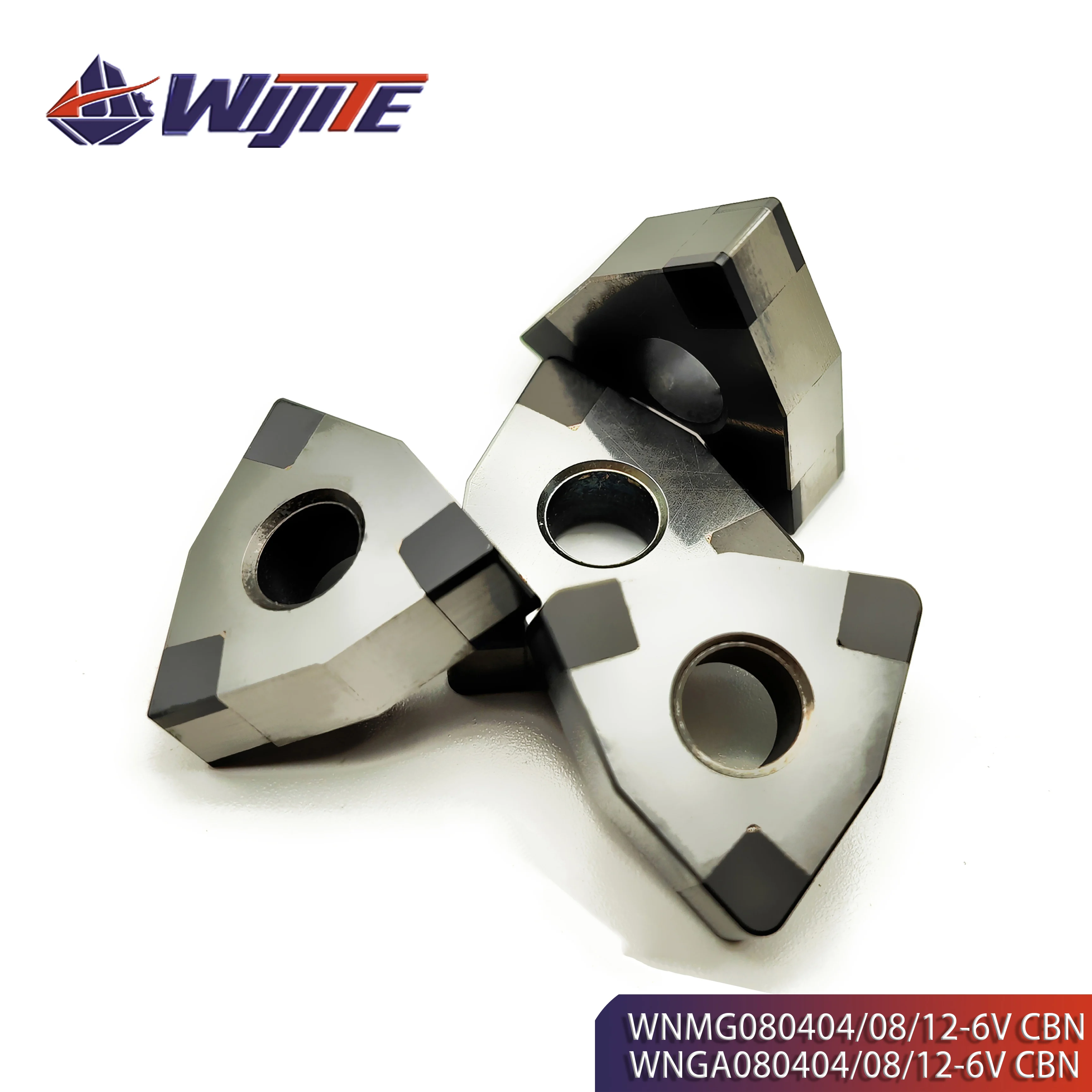 CBN 선삭 공구, 경화강, 주조 다리미 및 기타 고경도 재료, WNGA WNMG, WNGA080404, 08, 12-6V