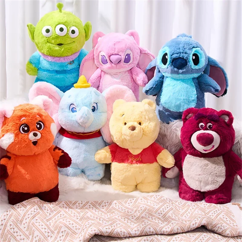 

Original Disney Stitch Angel Warm Hand Bottle Kawaii Strawberry Bear Winter Portable Pvc Hot Water Bottle New Year Gift