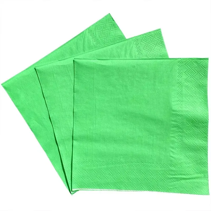 100pcs Solid Color Paper Cocktail Napkins 2-Ply Disposable Beverage Napkins for Birthday Party Wedding Dinner