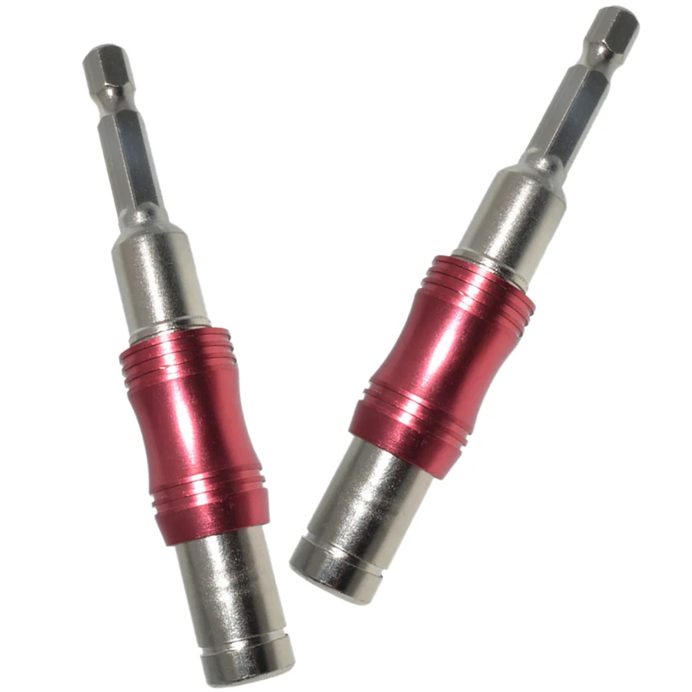 

2pcs Screwdriver Head Extension Rod Magnetic Pivot Drill Bit Holder Tip Holder