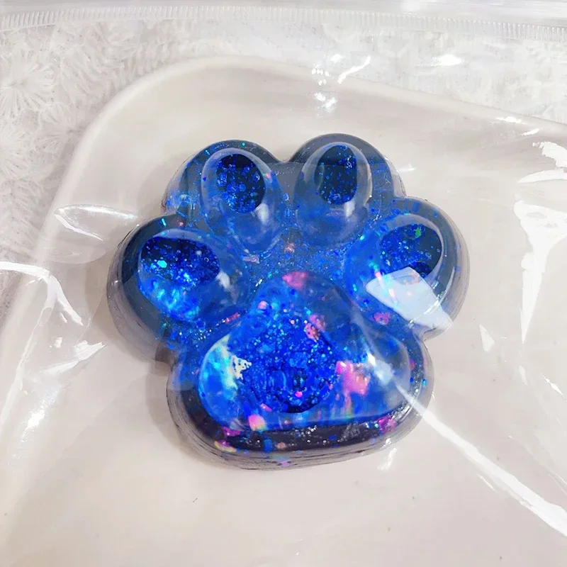 Sequin Antistress Paw Soft Vent Toy Cat Claw Squishy Fidget Toy Slow Sensory Toys Pinch Decompression Soft Squeeze Toy for adult 2