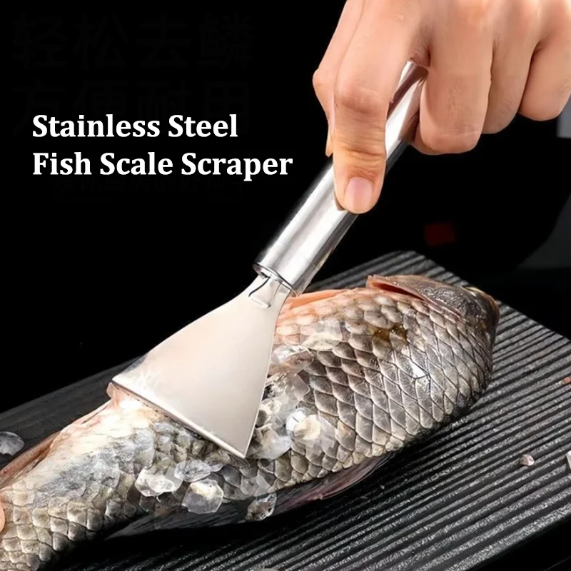 1pc Stainless Fish Scales Scraping Graters Fast Remove Cleaning Peeler Scraper Bone Tweezers Tool Gadges Kitchen Accessorie