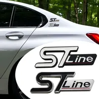 1X 3D métal ST LINE STLINE calandre autocollant voiture tête gril emblème arrière Badge pour FIESTA FOCUS MONDEO Auto voiture style 6