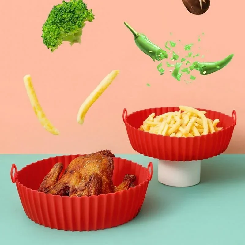 Air Fryer Silicone Liners Reusable Food Safe Non Stick Air-Fryer Accessories