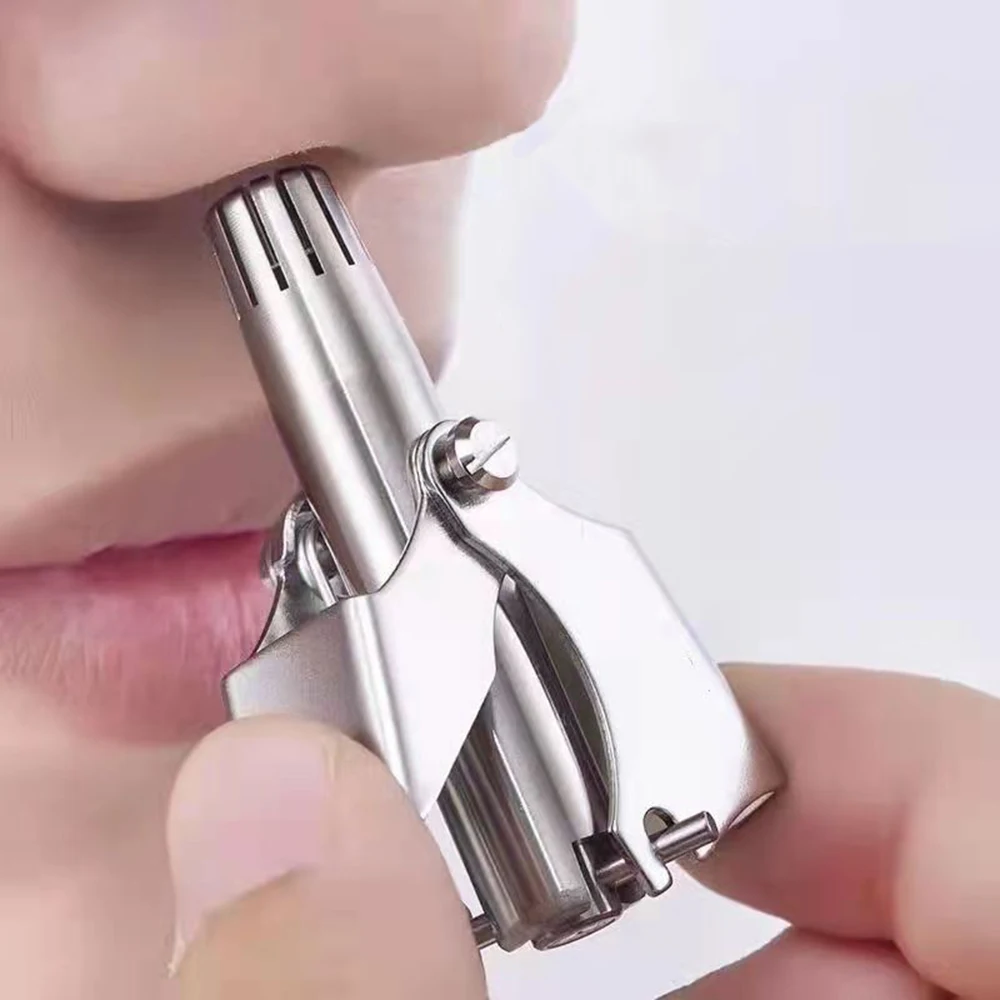 남성용 코 헤어 귀 트리머, 스테인레스 스틸, 수동 세척 가능, 휴대용, Tondeuse, Nez 헤어 리무버, 코, Vibrissa 면도기