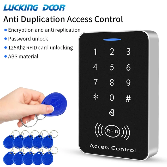 Anti-copy Encrypted Standalone Access Controller 125Khz RFID Access Control Keypad Digit Panel Card Reader For Door Lock System 1