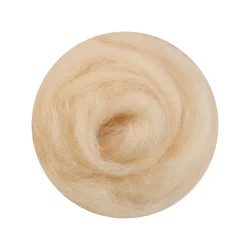 Large 50g Wool Felt Package, Soft and Smooth, Imported from Queensland, Australia, Premium Quality for Needle and Wet Felting (29 milk yellow)