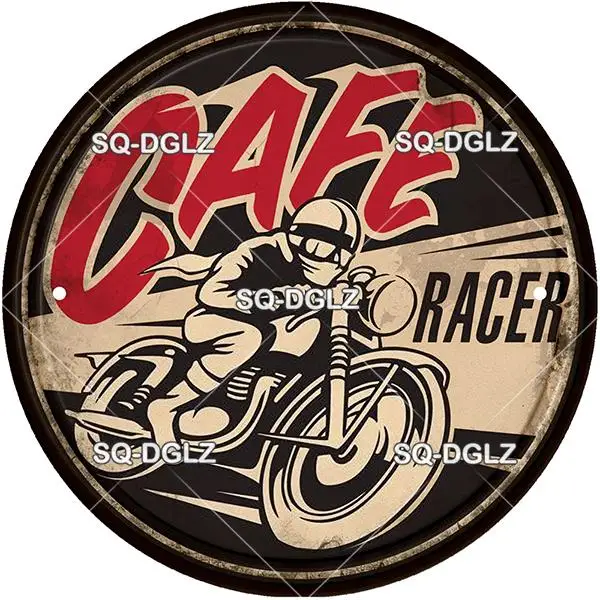 Targa Decorativa In Metallo Vintage – Cartello Piatto “Giro In Moto” – Decorazione Parete Per Garage E Officina - 6