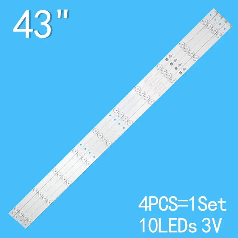 855mm LED TV backlight Stirp 10lamp LB-C430F14-E1-L-G1-SE3 SE2 for dexp f43b7200c le43a509 le43a69 BBK 43lem-1015/ft2c 43LEM1018 for th 40a400k m00078n31a51r0a dexp 40a7100 f40b7100t v400hj6 me2 trem1 v400hj6 le8 v400hj6 me2 6202b0005v000