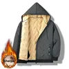 Lamb Velvet Thickened Men's Cotton Jacket Autumn Winter Loose Fit Warm Fleece Lined plus Size Cotton Pants All-Match Coat