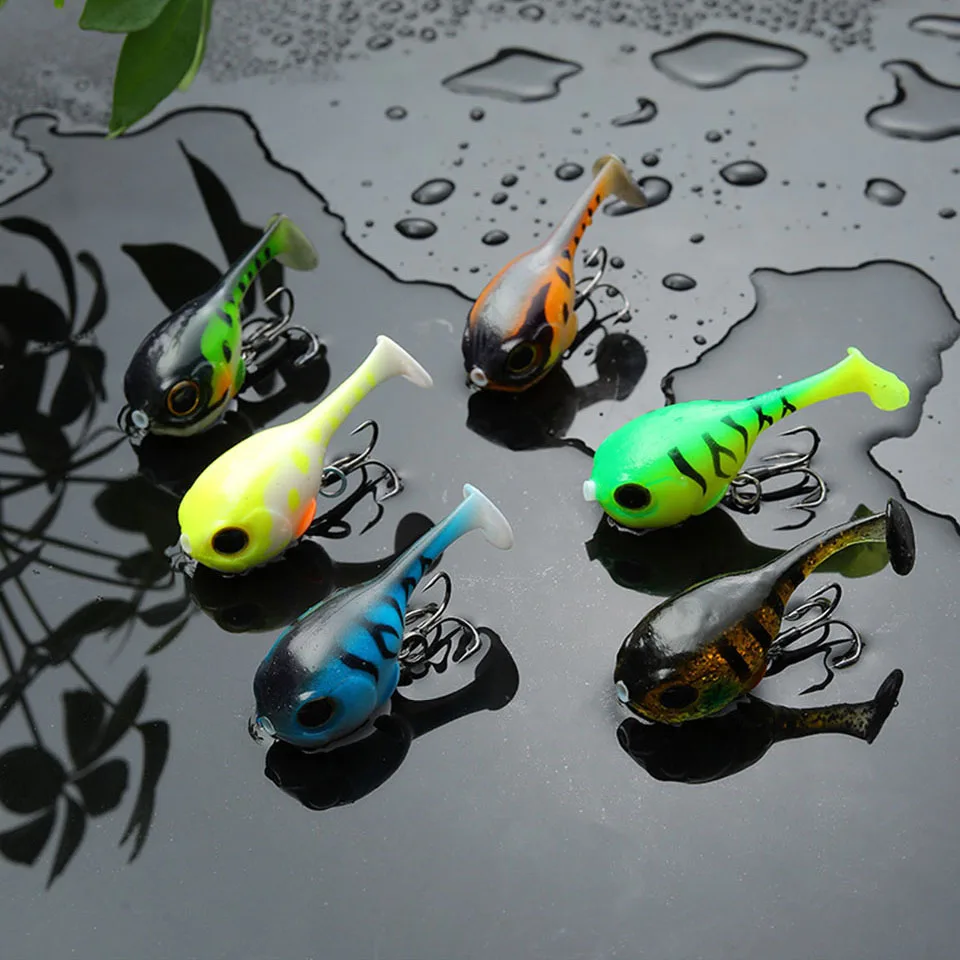 WALK FISH Balloonfish 60mm 9.7g 1pcs Hot Sale Silicone Soft Bait Deraball  with Quality Hook Pesca Artificial Fishing Lure Tackle