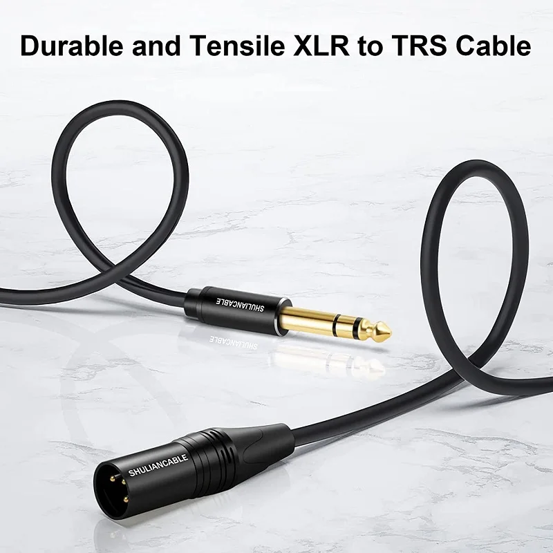Shuliancable TRS-XLR  ̺,   6.35mm TRS ÷, 3  XLR  TRS -XLR  ũ ̺, 1/4 ġ