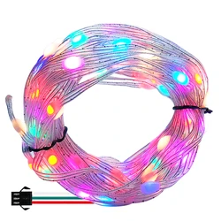 5M-25M WS2812B LED String Light Addressable Individually Smart Pixel IC WS2812 Strip Green/Transparent PVC IP68 Waterproof DC5V