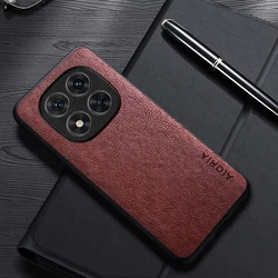Luxury Leather Business Case - Simple Design Cover - HM Note 14 Pro 4G (Coffee)