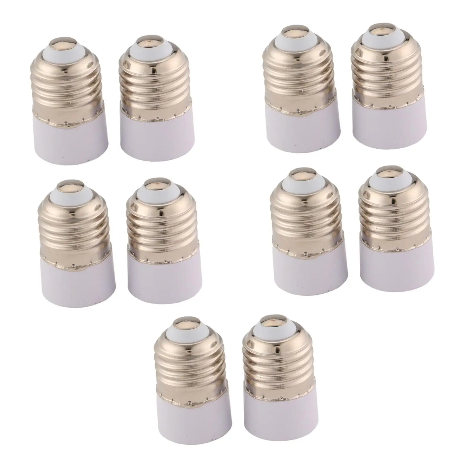 10Pcs E27 to E14 Socket Adapter Durable Practical Heat Resistant 2.8x4.3cm LED Lamp Holder Lamp Adaptor Socket Converter