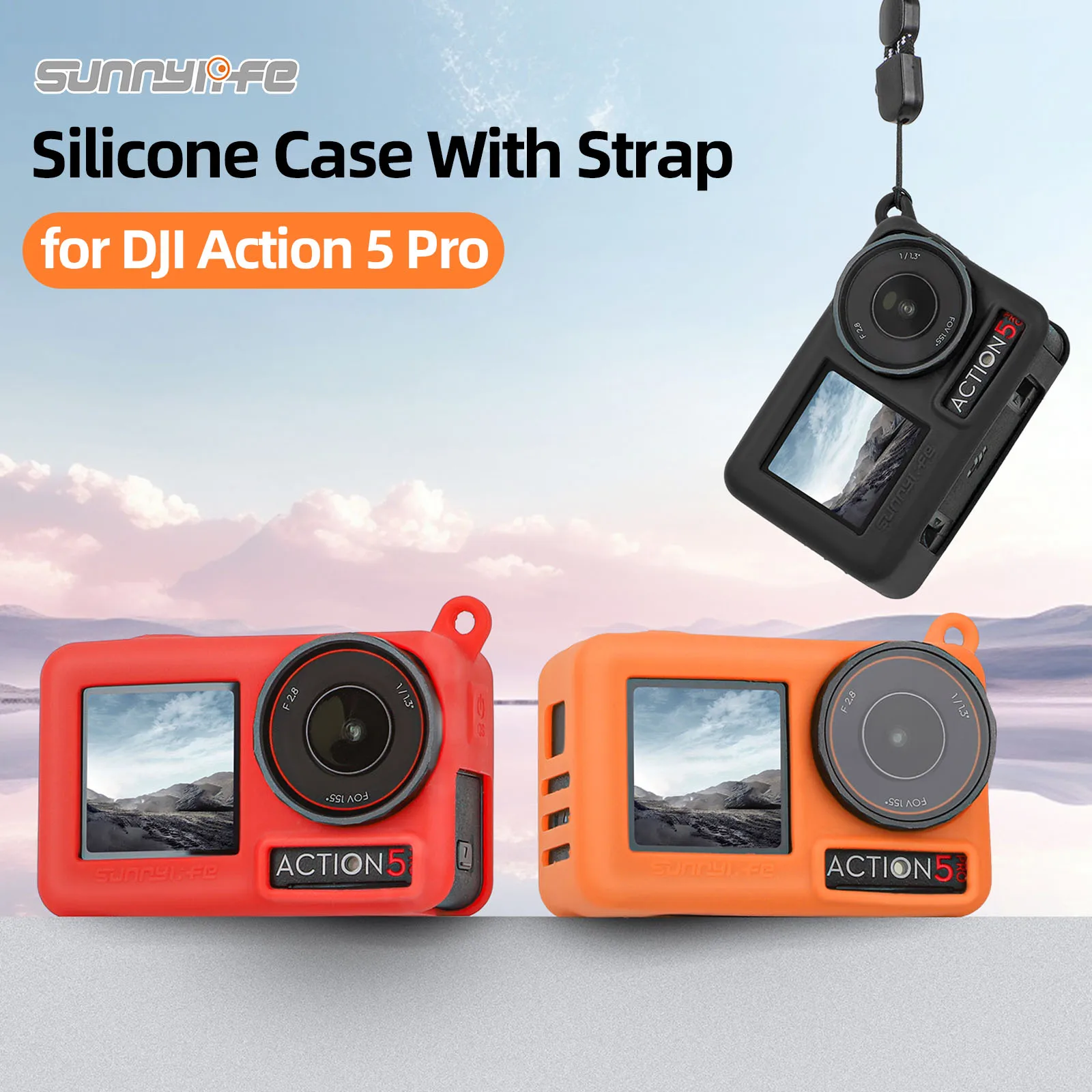 Silicone Protector Case for DJI Osmo Action 5 Pro Camera Bumper Soft Protective Cover With Strap Shell Accessories Set
