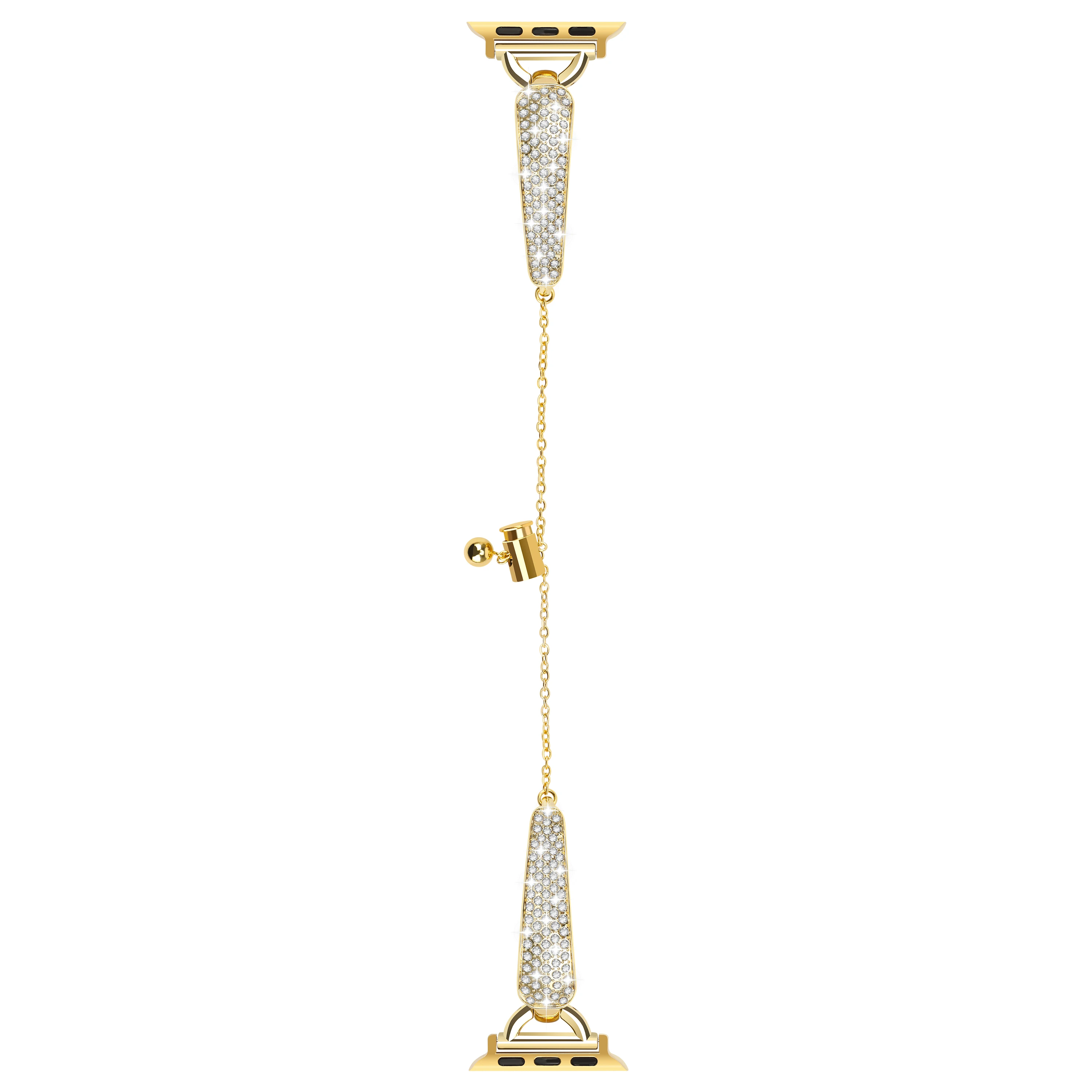 Elegant Rhinestone Bracelet Band for Smartwatches - Women's Dressy Metal Strap
