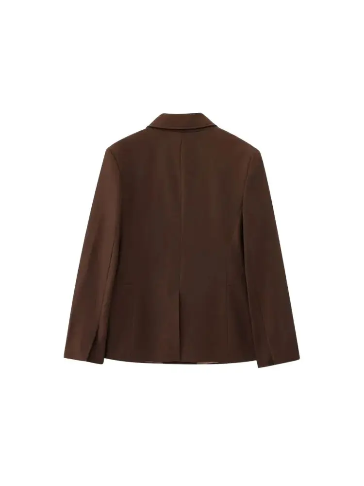 معطف نسائي أنيق من Peplum مع زر أمامي وأكمام طويلة...