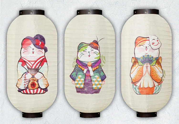 Description Picture 3 of item2pcs Japanese Lantern Wall Sushi Cuisine Restaurant Restaurant Lantern Winter Melon Pendant Decoration and Wind Lantern