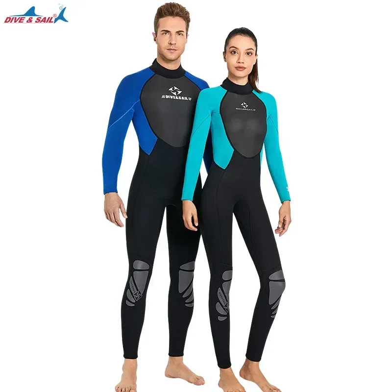 

Men 3MM Neoprene Wetsuits One-piece Warm Women Full-body Wetsuit Surfing Swimsuit Water Sports Scuba Diving Snorkeling clothing