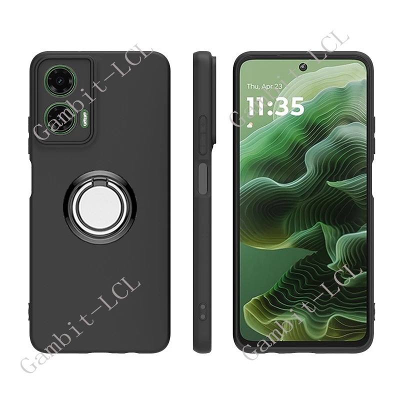Enhanced Back Ring Holder Phone Case - TPU Soft Silicone Cover