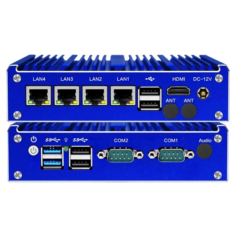 Fanless MINI PC Firewall Appliance Intel Celeron J4125 Soft Router Quad-Cores 4x LAN 2.5G i226V Network Card Pfsense OPNsense 3