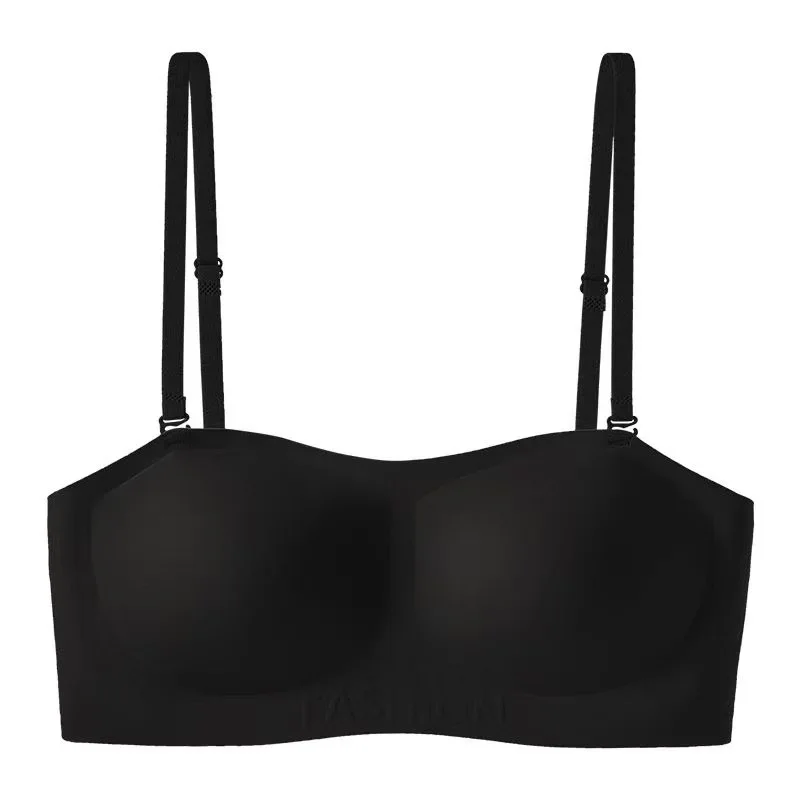 Strapless Bra for Women with Small Chest, Push-up, Non-slip and Anti-fall, Invisible and Seamless Bra with Detachable Straps