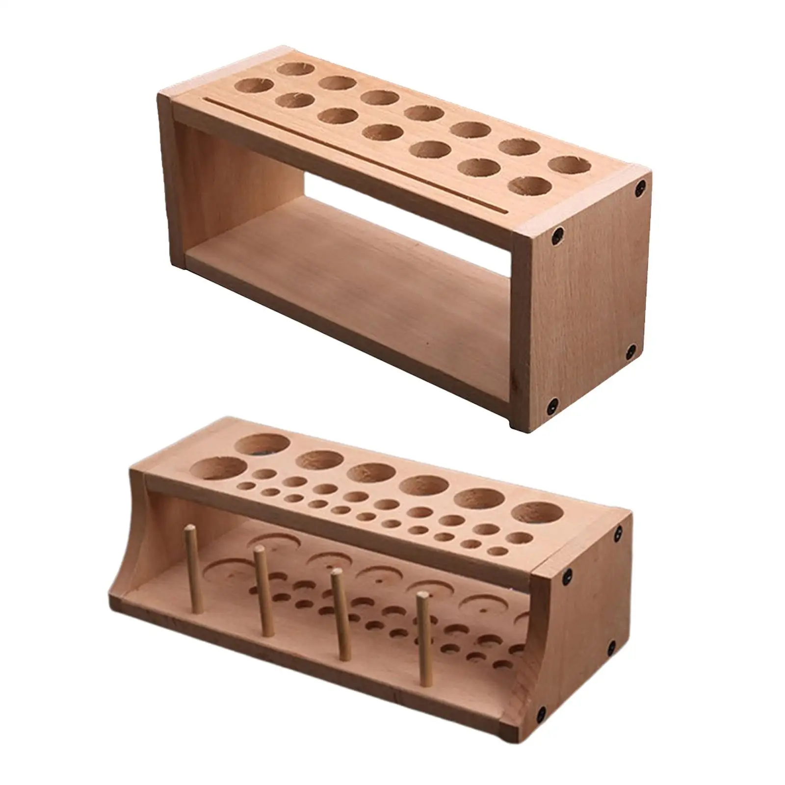 Wood Leather Crafts Tool Storage Rack Shelf Woodworking Tool Organizer Holder Stand Painting