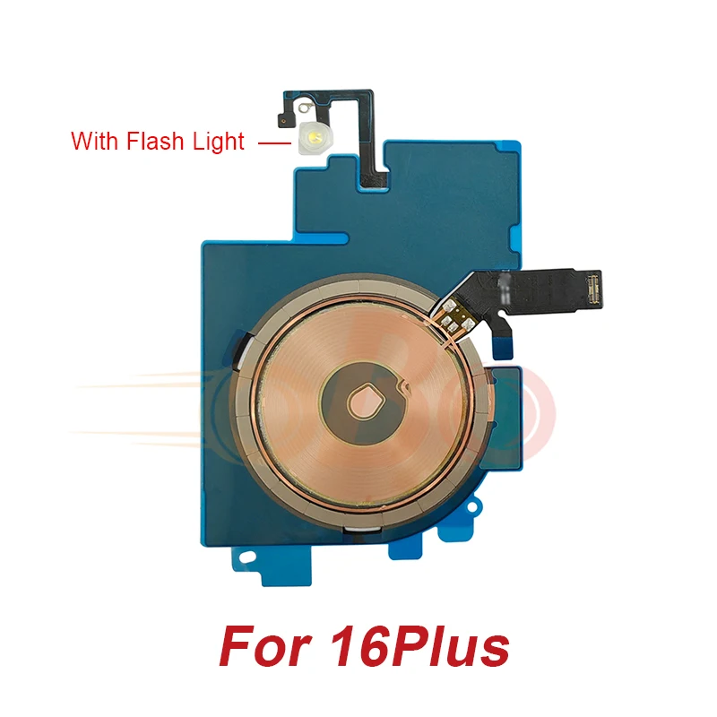 Universal Wireless Charging Coil Sticker with Flashlight and Flex Cable - Enhanced Charger Repair Accessory