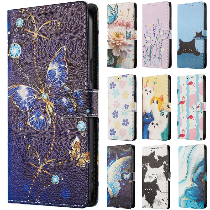 Leather Phone Cover with New Painted Design - Stylish Protective Case
