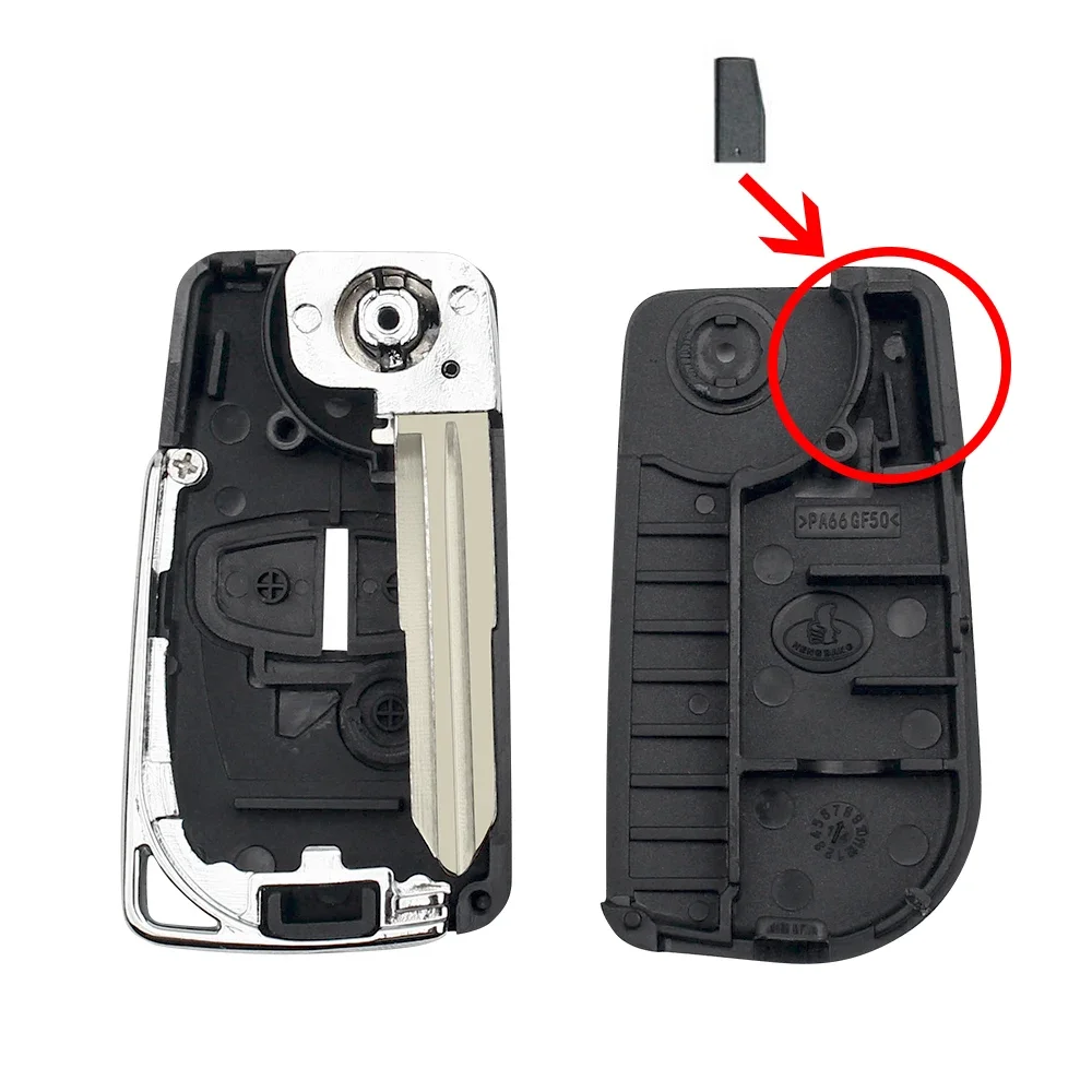 KEYYOU Remote Car Key Shell Case For Mitsubishi Pajero Sport Outlander Grandis ASX MIT11/MIT8 Uncut Blade 2/3 Buttons key case car key shell car remote key car key key shell