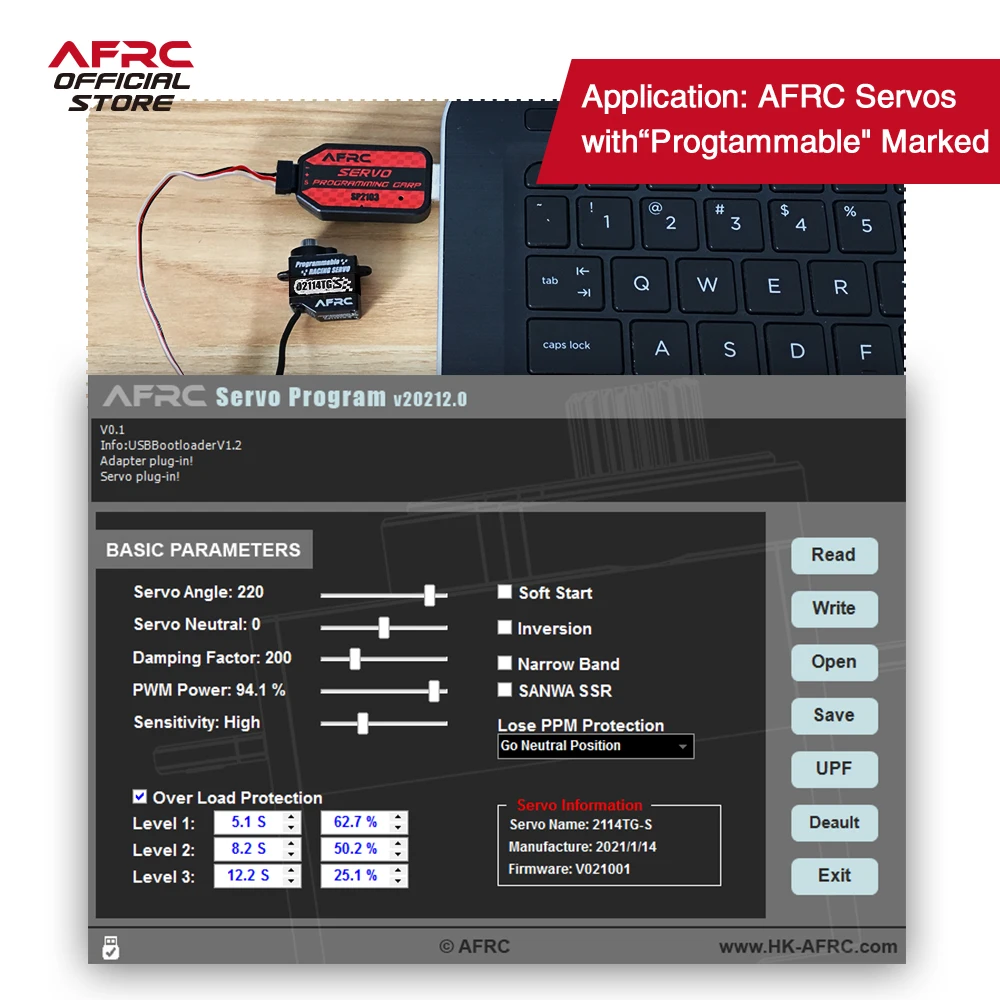 AFRC-SP2103 Servo Programmer for AFRC Programmable Servo DIY Assembly Upgrading