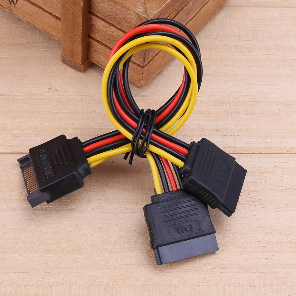 SATA Power Splitter Cable Adapter 8inch Extension