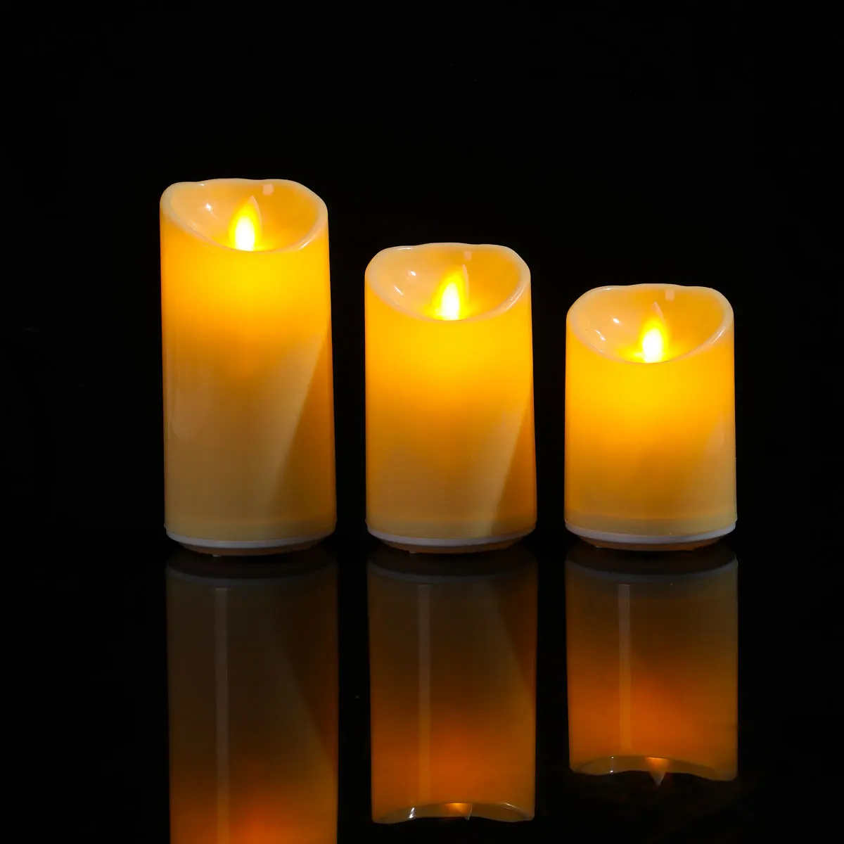Flameless USB Moving Wick Candles 1/3 pieces Rechargeable Plastic Wedding Dancing Flame Decorative with Remote