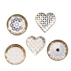 European Luxury Decorative Storage Trays, Ceramic Snack Saucer, Cake Plate, Small Jewelry Dish, Middle Eastern Arabic 5