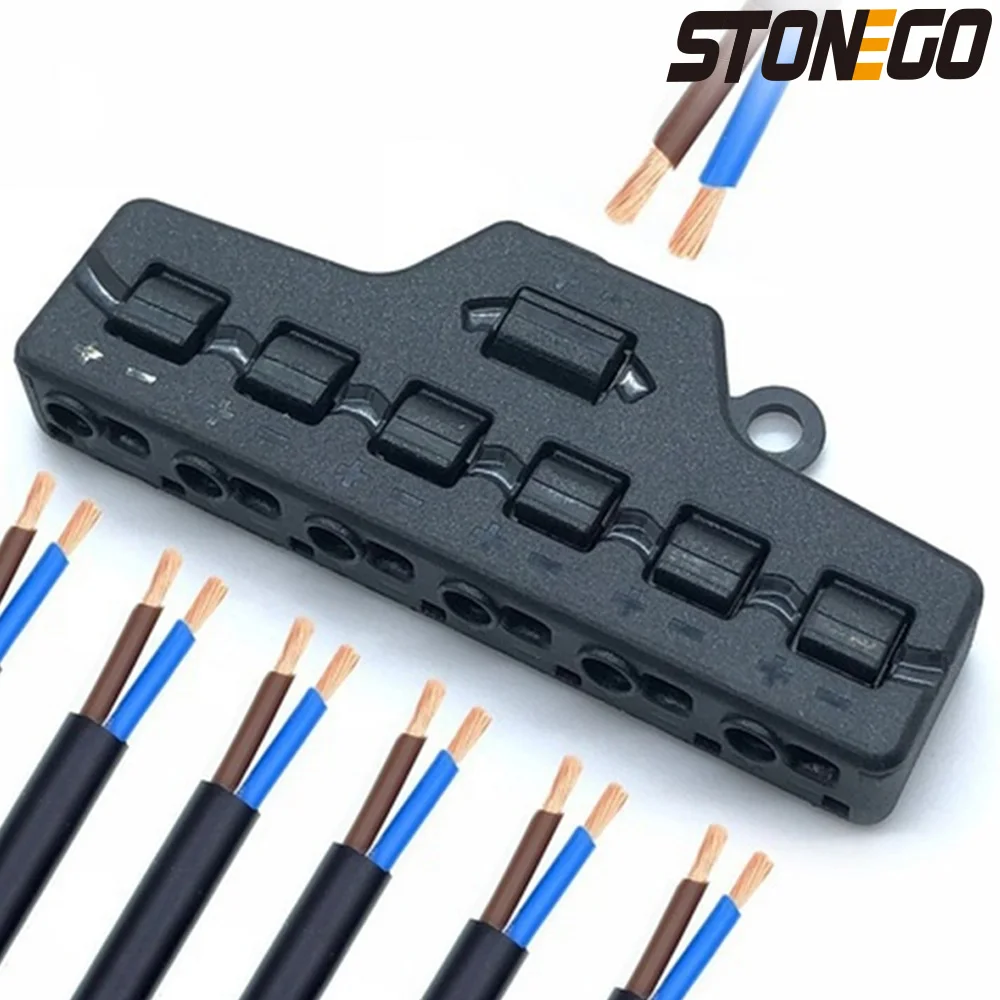 Low Voltage Quick Connect Wire Splitter for LED Strip Lighting (2 IN 12