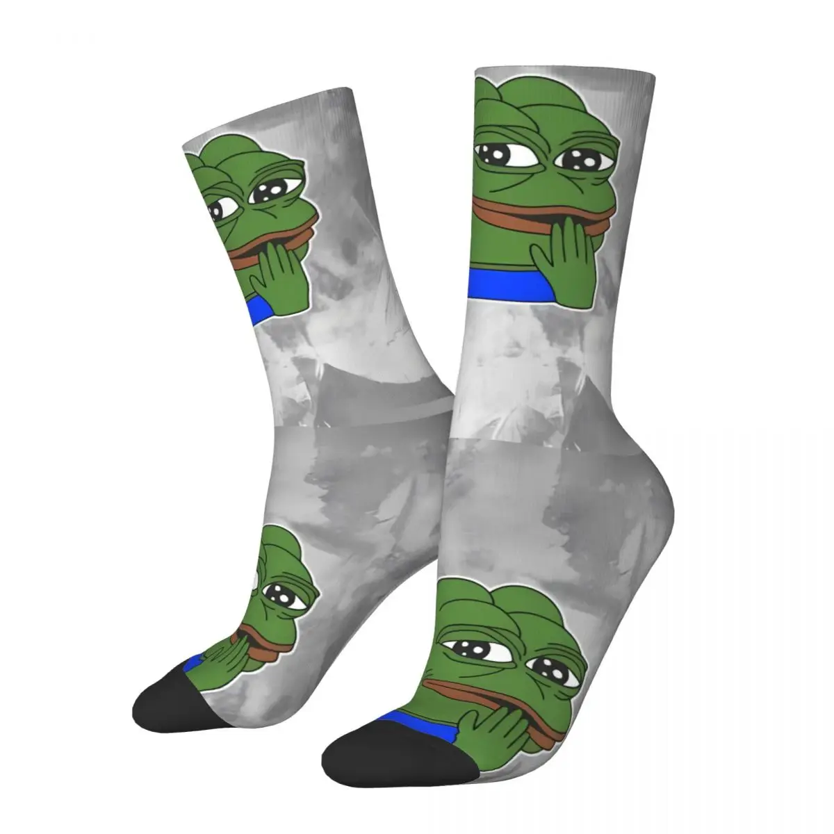 

Забавные зимние носки Pepe The Frog в стиле унисекс, теплые счастливые носки, сумасшедшие носки в уличном стиле