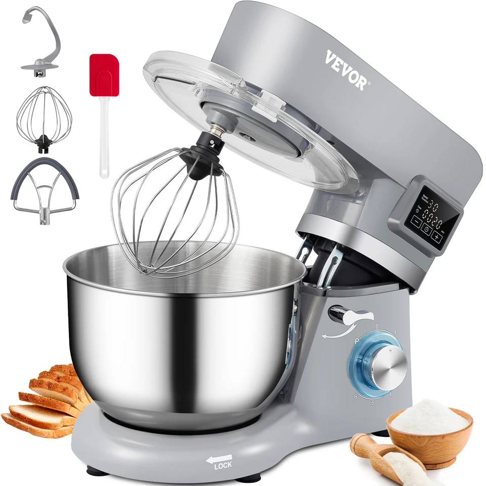 Electric Stand Mixer 6 Speed Stainless Steel Bowl