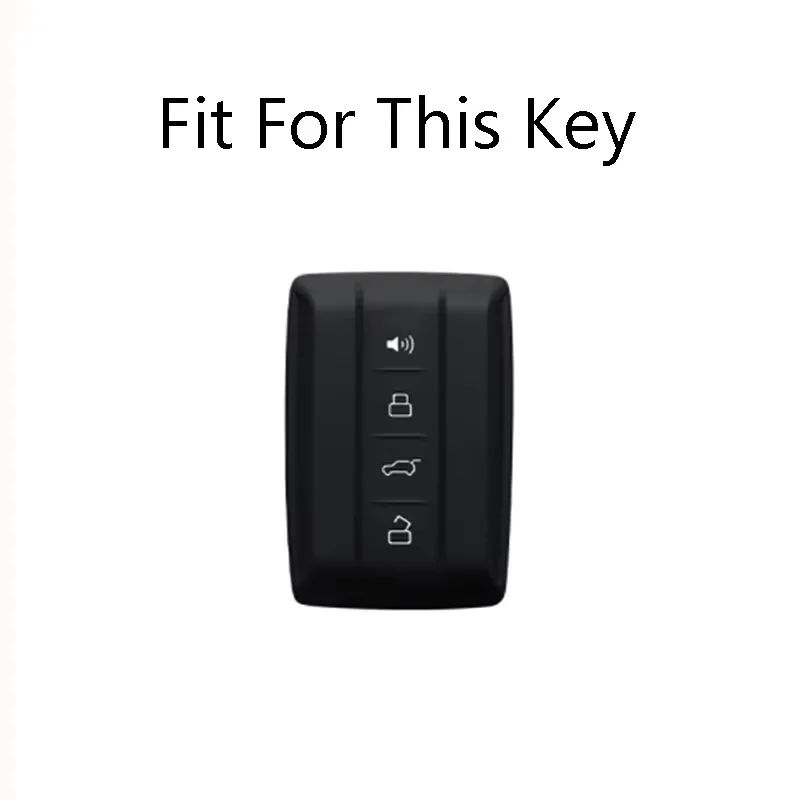 Premium ABS Carbon Fiber Car Key Case with Keychain Holder
