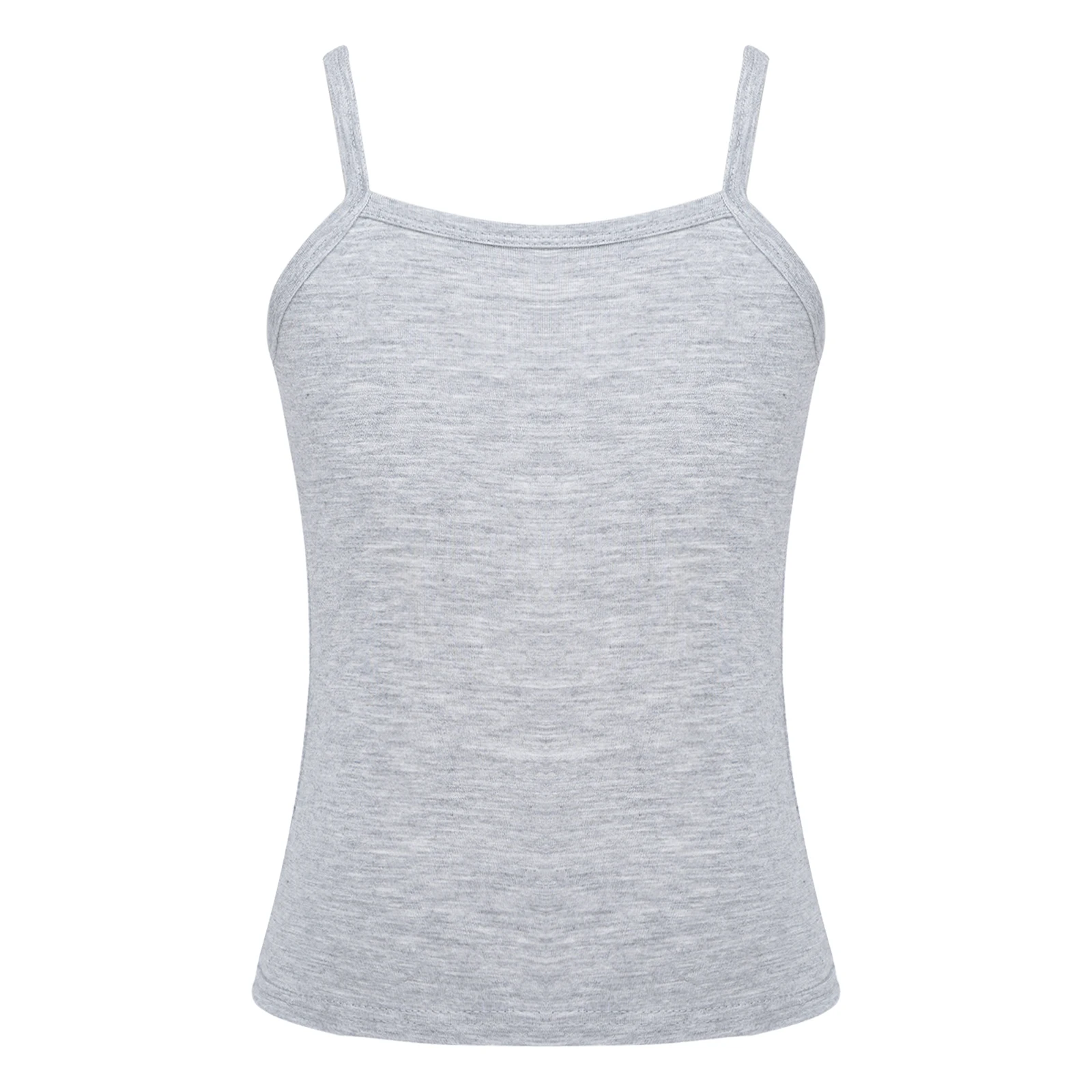 Kids Girls Cotton Sport Top Running Vest Casual Breathable Yoga Training Tank Tops Spaghetti Straps Stretchy Cami To