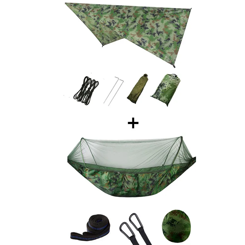 Outdoor Portable Hammock with Mosquito Net and Rain Fly Camping Backpacking Bug  Hammocks and Netting Parachute Hammock Canopy Hammock Straps Special  Outdoor Furniture