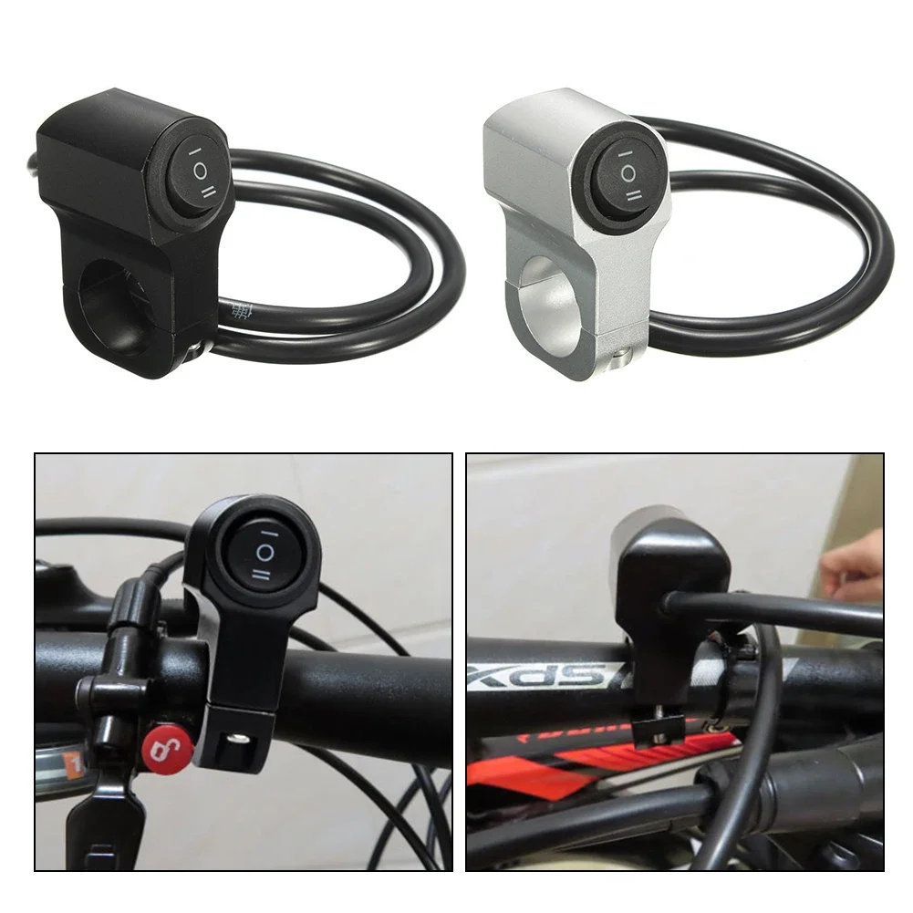 

7/8in Motorcycle Handlebar Headlight ON/OFF Switch Light Button Aluminum Alloy Waterproof Fog Spotlight Switch for Scooter ATV