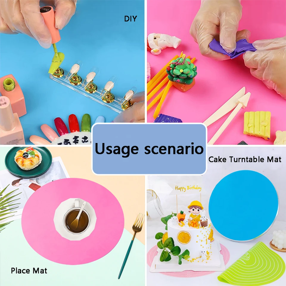 2 tappetini in silicone rotondi in silicone per teglia da 20 cm, antiaderenti e riutilizzabili, per teglie da forno per torte, pane, pizze, macaron, pasticceria, biscotti, panini, torte