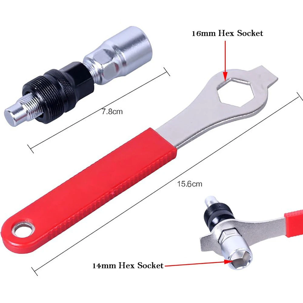 Bicycle Crank Removal Tool Bike Crankset Puller Pedal Wrench MTB Bike Crankset Pedal Crank Pull Bolt Remover Cycling Repair Tool
