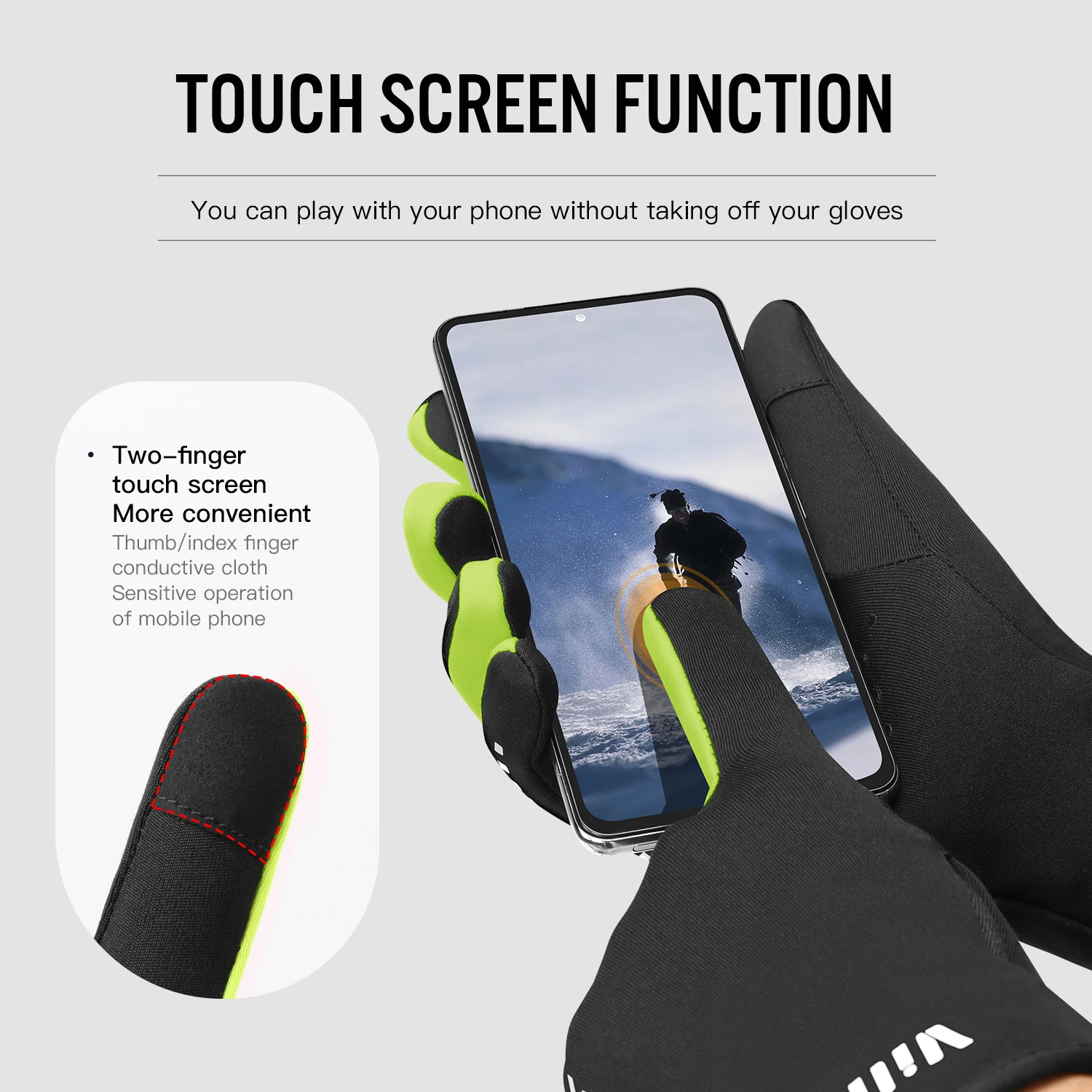 야외 겨울 사이클링 방한 보온 배달용 남녀공용 터치스크린 플리스 라이딩 및 러닝 장갑