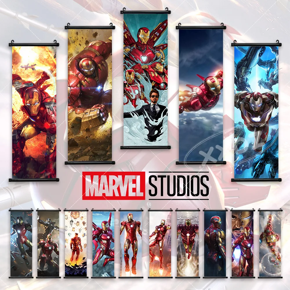 Iron Man Movie Hanging Painting Marvel Scrolls Picture The Avengers Home Decoration Computer Room Wall Artwork Latest Child Gift