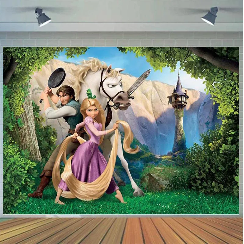 Rapunzel Cartoon Wall Canvas, Disney Rapunzel Painting