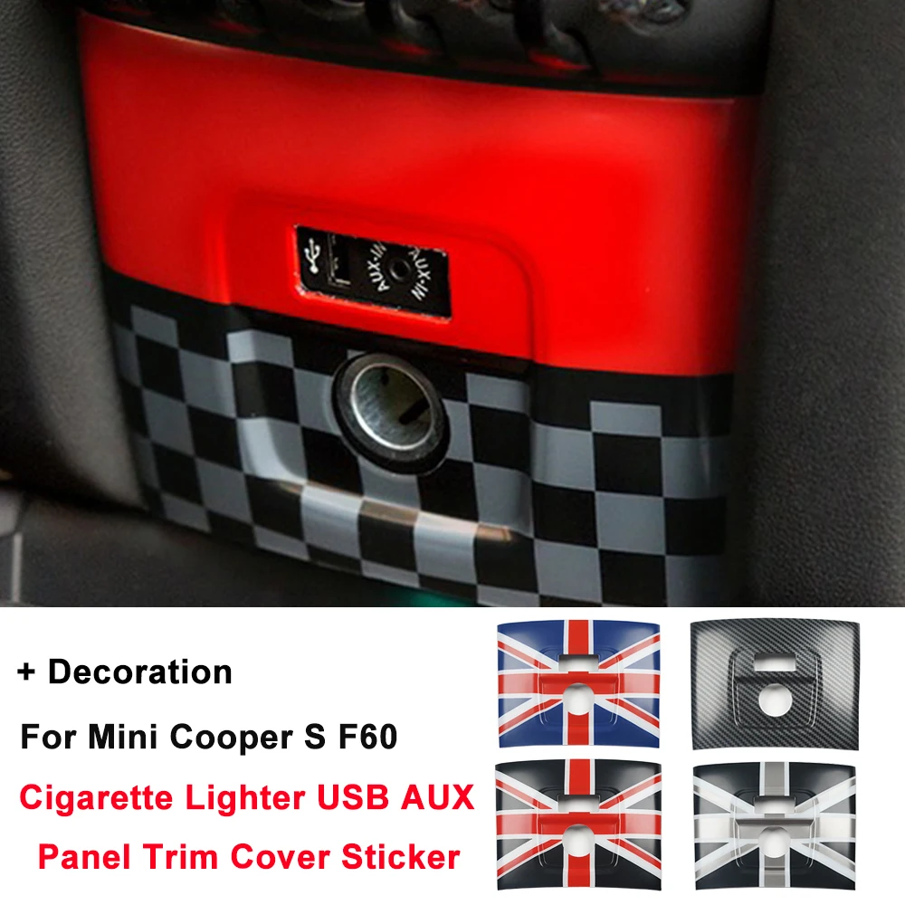 

Автомобильная центральная консоль USB AUX прикуриватель панели зажигания наклейка для мини Купера F60 отечественные аксессуары