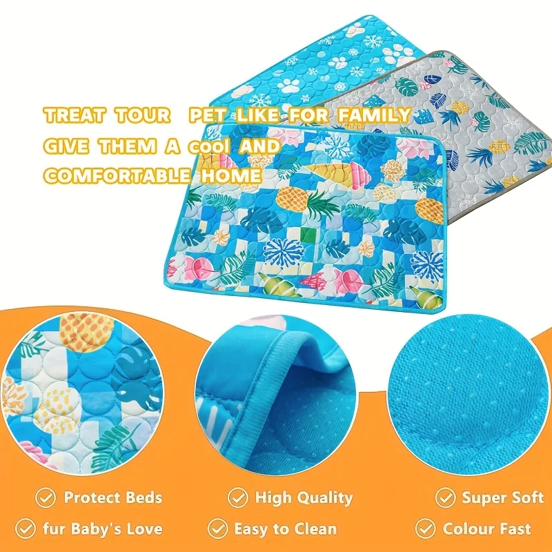 Kühlmatte Für Hunde Rutschfest Waschbar Eis-kühlmatte Haustier_voghion.com