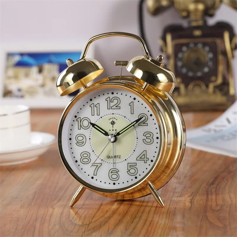 

5.5x15cm Vintage Silent Mechanical Bell Modern Design Digital Living Room Bedroom Office Kitchen Room Quartz Luminou Alarm Clock